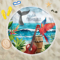 Aloha Honolulu Festival Beach Blanket Ukulele By The Shore