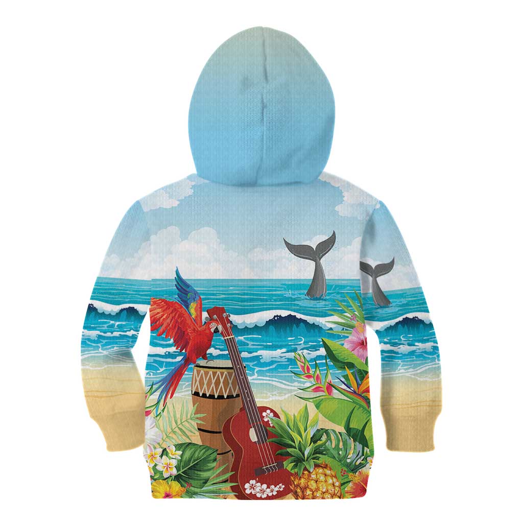 Aloha Honolulu Festival Kid Hoodie Ukulele By The Shore LT7 - Polynesian Pride