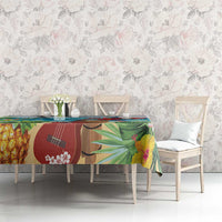 Aloha Honolulu Festival Tablecloth Ukulele By The Shore