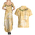 Aloha Honolulu Festival Couples Matching Summer Maxi Dress and Hawaiian Shirt Hawaii Kapa Mix Flowers Lei