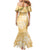 Aloha Honolulu Festival Family Matching Mermaid Dress and Hawaiian Shirt Hawaii Kapa Mix Flowers Lei