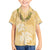 Aloha Honolulu Festival Family Matching Off The Shoulder Long Sleeve Dress and Hawaiian Shirt Hawaii Kapa Mix Flowers Lei
