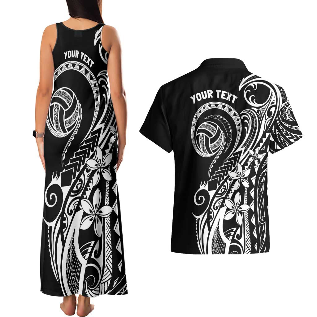 Polynesia Beach Volleyball Personalized Couples Matching Tank Maxi Dress and Hawaiian Shirt Basic