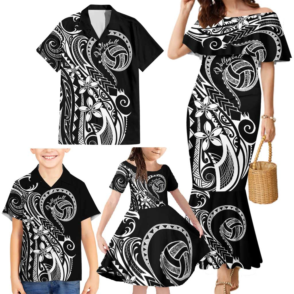Polynesia Beach Volleyball Personalized Family Matching Mermaid Dress and Hawaiian Shirt Basic