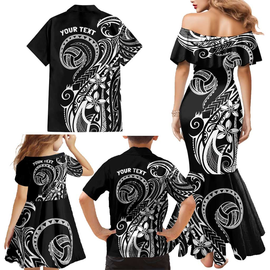 Polynesia Beach Volleyball Personalized Family Matching Mermaid Dress and Hawaiian Shirt Basic