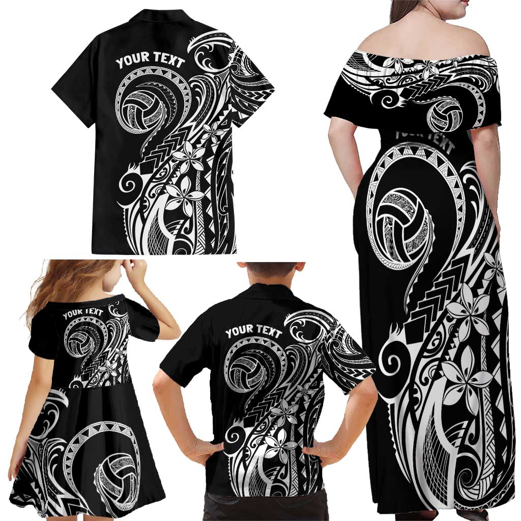 Polynesia Beach Volleyball Personalized Family Matching Off Shoulder Maxi Dress and Hawaiian Shirt Basic