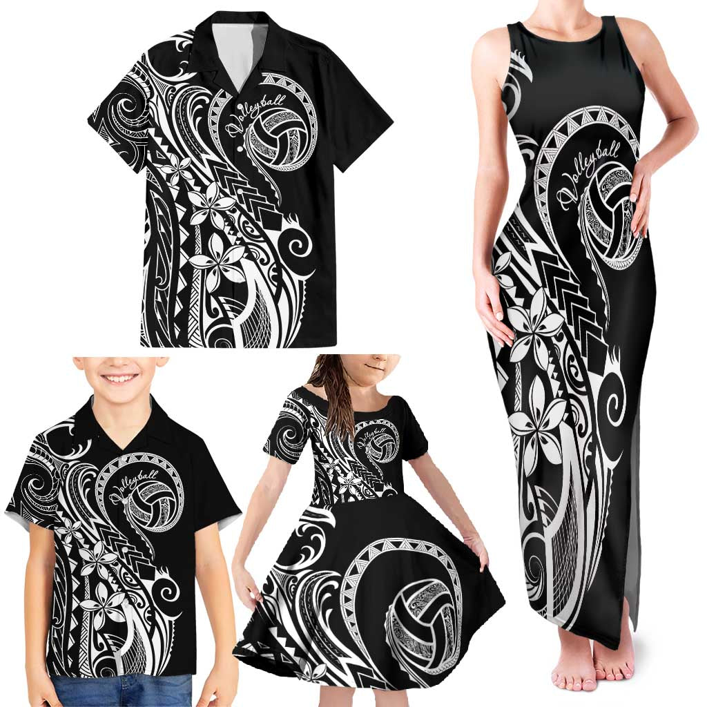 Polynesia Beach Volleyball Personalized Family Matching Tank Maxi Dress and Hawaiian Shirt Basic