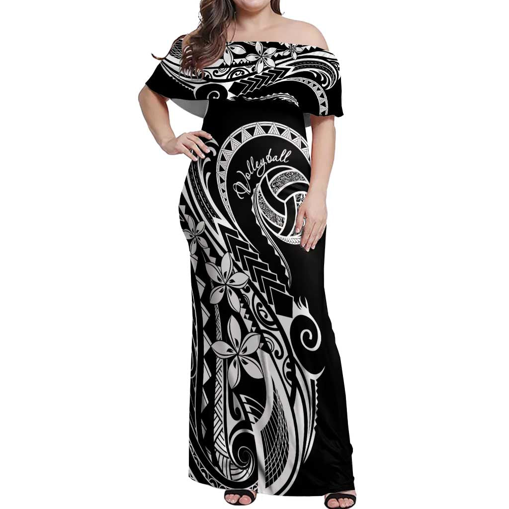 Polynesia Beach Volleyball Personalized Off Shoulder Maxi Dress Basic
