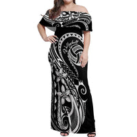 Polynesia Beach Volleyball Personalized Off Shoulder Maxi Dress Basic