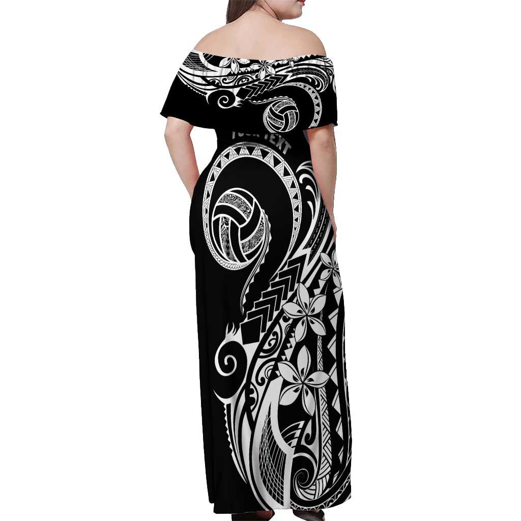 Polynesia Beach Volleyball Personalized Off Shoulder Maxi Dress Basic