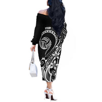 Polynesia Beach Volleyball Personalized Off The Shoulder Long Sleeve Dress Basic