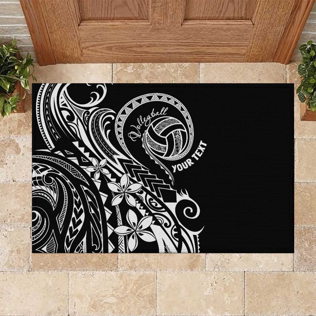 Polynesia Beach Volleyball Personalized Rubber Doormat Basic