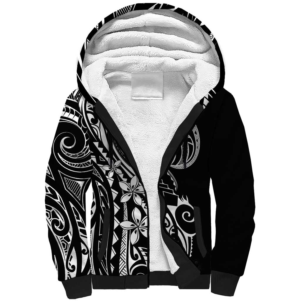 Polynesia Beach Volleyball Personalized Sherpa Hoodie Basic LT7 Unisex Black - Polynesian Pride