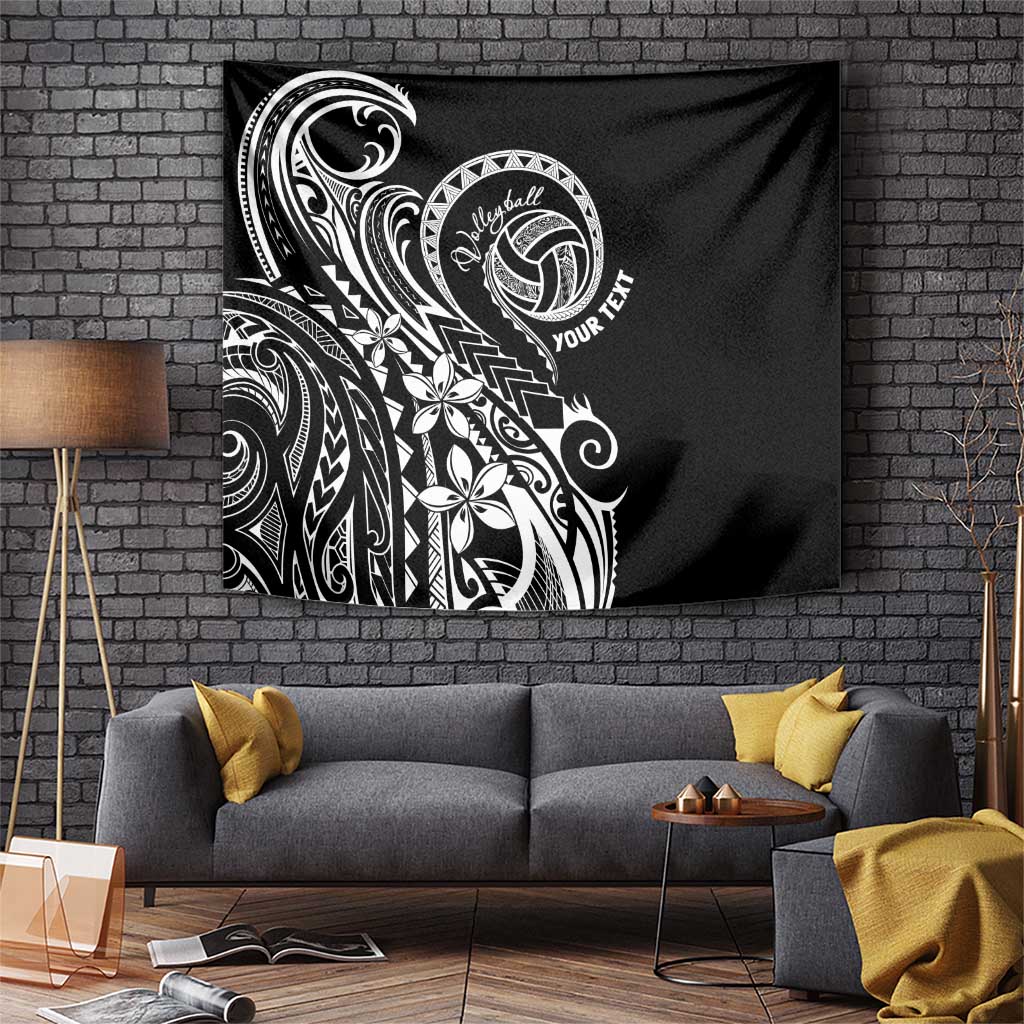 Polynesia Beach Volleyball Personalized Tapestry Basic LT7 Black - Polynesian Pride