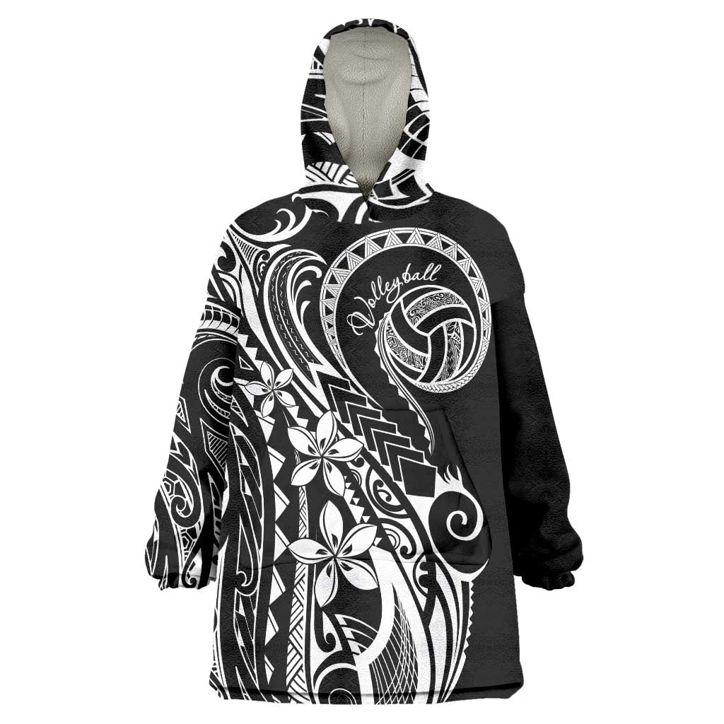 Polynesia Beach Volleyball Personalized Wearable Blanket Hoodie Basic