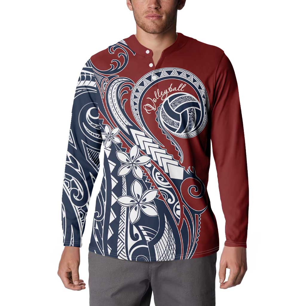 Polynesia Beach Volleyball Personalized Button Sweatshirt Special