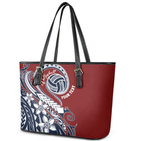 Polynesia Beach Volleyball Personalized Leather Tote Bag Special