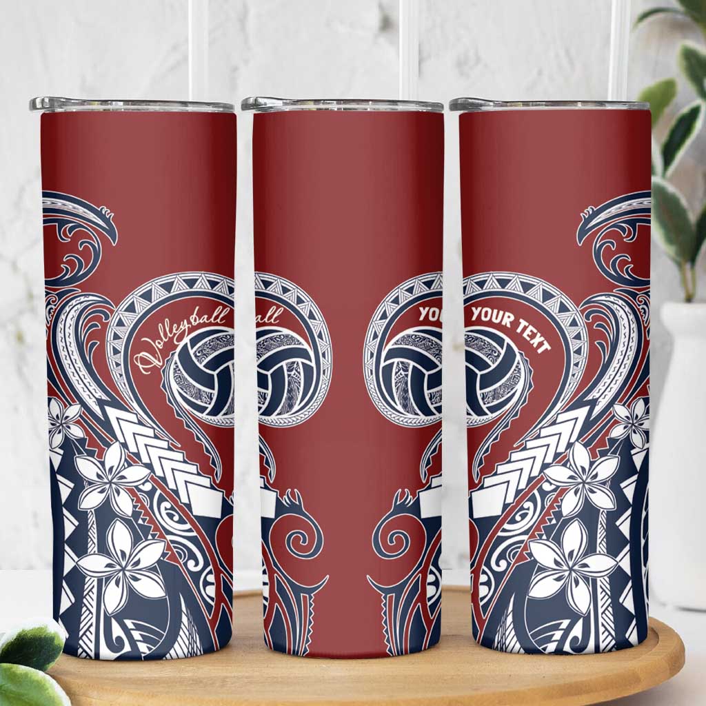 Polynesia Beach Volleyball Personalized Skinny Tumbler Special