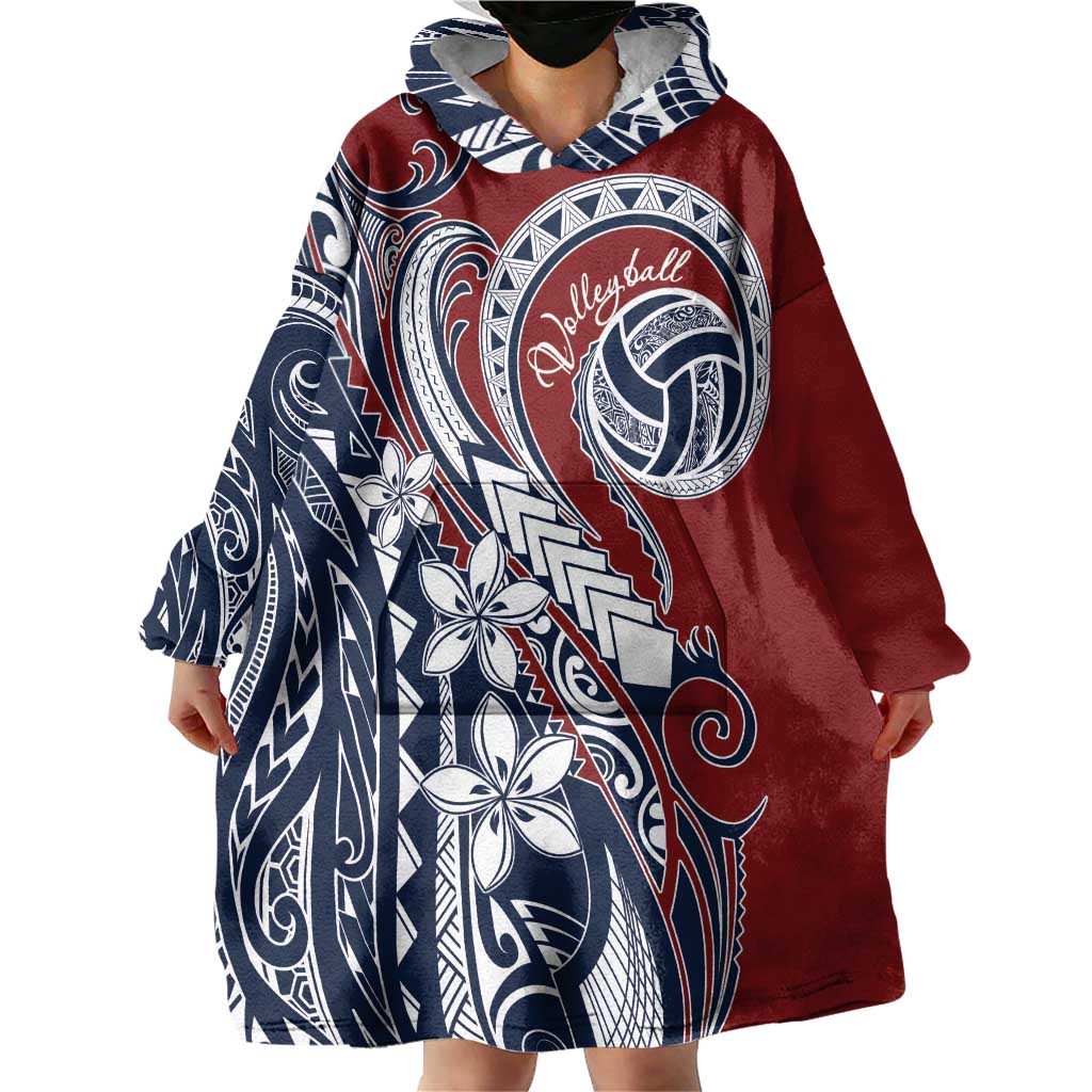 Polynesia Beach Volleyball Personalized Wearable Blanket Hoodie Special