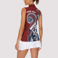Polynesia Beach Volleyball Personalized Women Sleeveless Polo Shirt Special