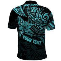 Custom Fathers Day Polynesian Polo Shirt Best Dad Ever Turquoise LT7 - Polynesian Pride