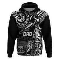 Custom Fathers Day Samoa Hoodie Polynesian Dad & Kid LT7 Pullover Hoodie Black - Polynesian Pride