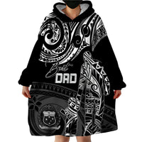 Personalised Father's Day Samoa Wearable Blanket Hoodie Polynesian Dad & Kid LT7 - Polynesian Pride