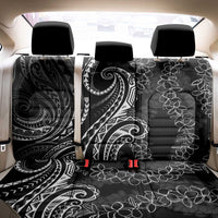 Polynesia Plumeria Lei Back Car Seat Cover Black Curves Motif
