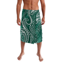 Polynesia Plumeria Lei Lavalava Sage Green Curves Motif