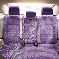 Polynesia Plumeria Lei Back Car Seat Cover Periwinkle Curves Motif