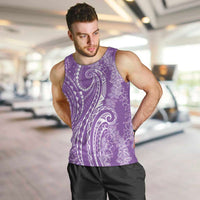 Polynesia Plumeria Lei Men Tank Top Periwinkle Curves Motif