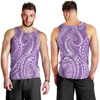 Polynesia Plumeria Lei Men Tank Top Periwinkle Curves Motif