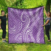 Polynesia Plumeria Lei Quilt Periwinkle Curves Motif