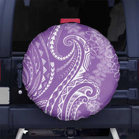 Polynesia Plumeria Lei Spare Tire Cover Periwinkle Curves Motif