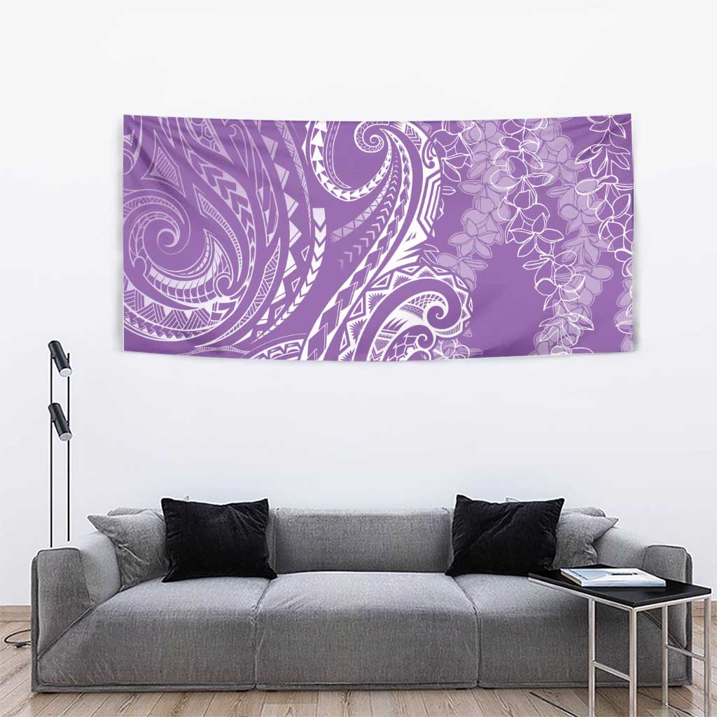 Polynesia Plumeria Lei Tapestry Periwinkle Curves Motif LT7 - Polynesian Pride
