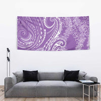 Polynesia Plumeria Lei Tapestry Periwinkle Curves Motif LT7 - Polynesian Pride