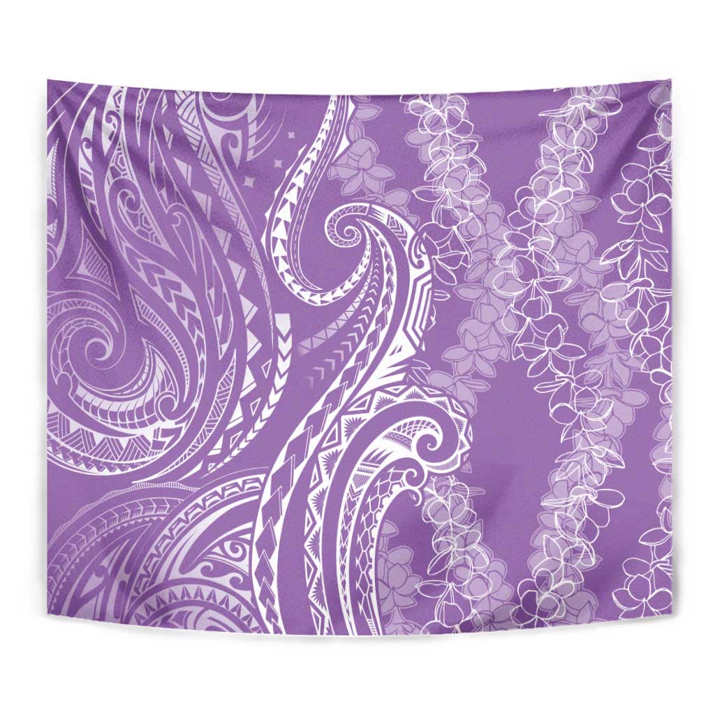 Polynesia Plumeria Lei Tapestry Periwinkle Curves Motif LT7 - Polynesian Pride