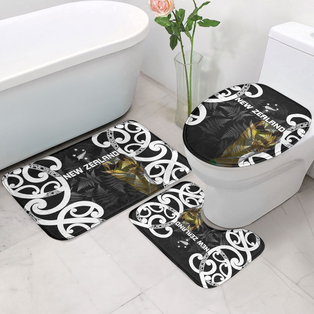 New Zealand WC2026 Black Bathroom Set Silver Fern LT7 - Polynesian Pride