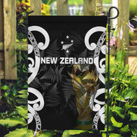 New Zealand WC2026 Black Garden Flag Silver Fern LT7 Garden Flag Black - Polynesian Pride