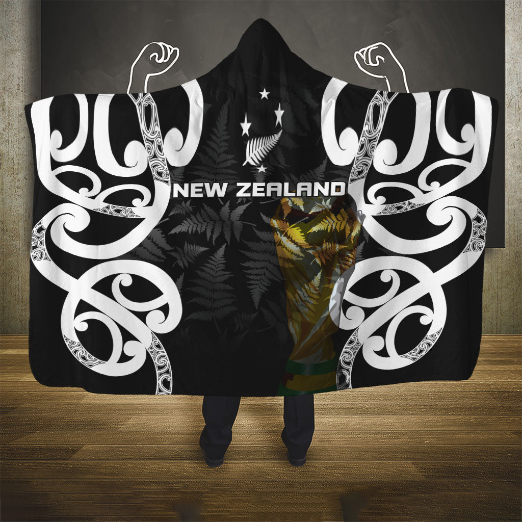 New Zealand WC2026 Black Hooded Blanket Silver Fern LT7 - Polynesian Pride