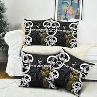 New Zealand WC2026 Black Pillow Cover Silver Fern LT7 - Polynesian Pride