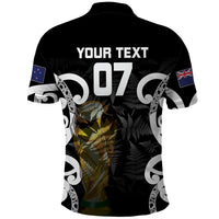New Zealand WC2026 Custom Black Polo Shirt Silver Fern LT7 - Polynesian Pride