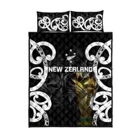 New Zealand WC2026 Black Quilt Bed Set Silver Fern LT7 - Polynesian Pride