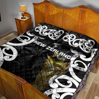 New Zealand WC2026 Black Quilt Bed Set Silver Fern LT7 - Polynesian Pride
