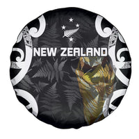 New Zealand WC2026 Black Spare Tire Cover Silver Fern LT7 - Polynesian Pride