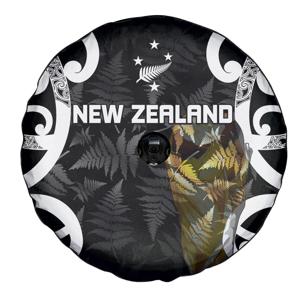 New Zealand WC2026 Black Spare Tire Cover Silver Fern LT7 - Polynesian Pride