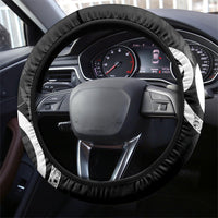 New Zealand WC2026 Black Steering Wheel Cover Silver Fern LT7 - Polynesian Pride