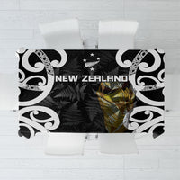 New Zealand WC2026 Black Tablecloth Silver Fern LT7 Black - Polynesian Pride