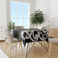 New Zealand WC2026 Black Tablecloth Silver Fern LT7 - Polynesian Pride