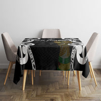 New Zealand WC2026 Black Tablecloth Silver Fern LT7 - Polynesian Pride